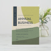 MODERN ABSTRAKT ART LIME GREEN CONFERENCE EVENT EINLADUNG (Stehend Vorderseite)