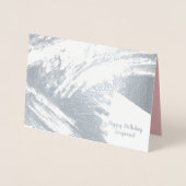 Modern Abstrakt Brush Birthday Real Foil Card Folienkarte (Vorderseite)
