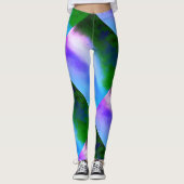 MODERN abstrakt gezeichnet blau-lila-grün-mosaik Leggings (Vorderseite)