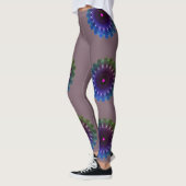 MODERN abstrakt gezeichnet Farbe: #7D616C-blau-pin Leggings (Links)