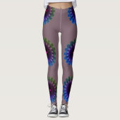 MODERN abstrakt gezeichnet Farbe: #7D616C-blau-pin Leggings (Vorderseite)
