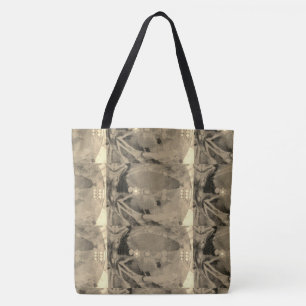 MODERN abstrakt gezeichnet hellbraun-goldschwarz - Tasche
