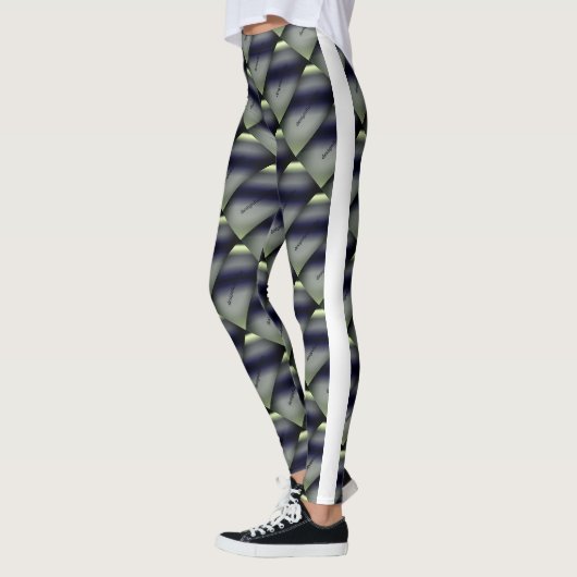 MODERN abstrakt gezeichnet, hellgelb, grau Leggings (Links)