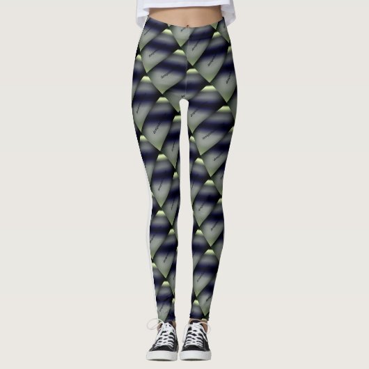 MODERN abstrakt gezeichnet, hellgelb, grau Leggings (Vorderseite)