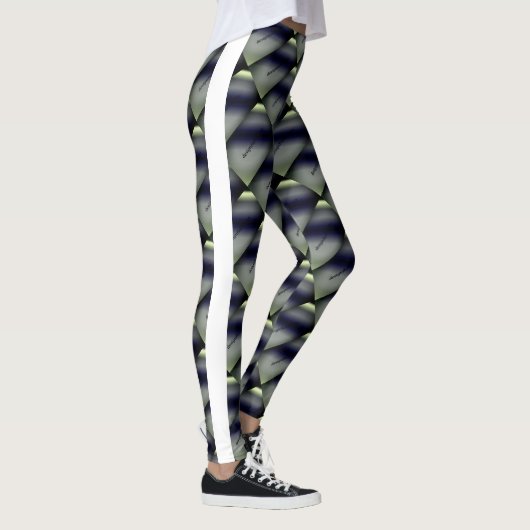 MODERN abstrakt gezeichnet, hellgelb, grau Leggings (Rechts)