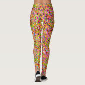 MODERN abstrakt gezeichnet hellgelb-grün- Leggings (Rückseite)