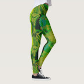 MODERN abstrakt gezeichnet hellgelb-grün- Leggings (Rechts)