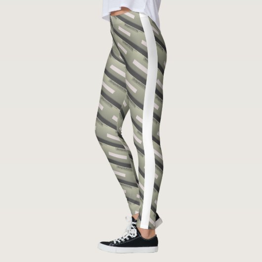 MODERN abstrakt gezeichnet hellgrau Leggings (Links)