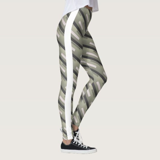 MODERN abstrakt gezeichnet hellgrau Leggings (Rechts)