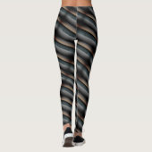 MODERN abstrakt gezeichnet, hellgrau, schwarz brau Leggings (Rückseite)