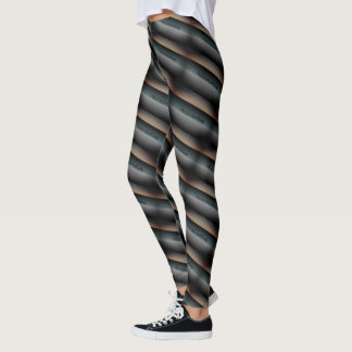 MODERN abstrakt gezeichnet, hellgrau, schwarz brau Leggings