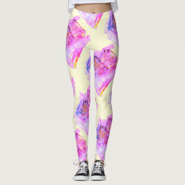 MODERN abstrakt gezeichnet, hellrosa-lila Leggings