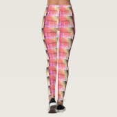 MODERN abstrakt gezeichnet hellrot Leggings (Rückseite)