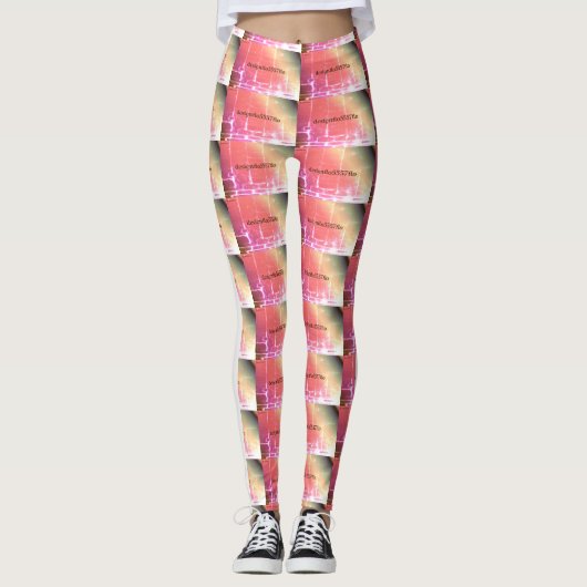 MODERN abstrakt gezeichnet hellrot Leggings (Vorderseite)