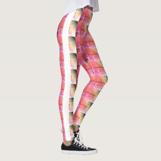 MODERN abstrakt gezeichnet hellrot Leggings (Rechts)