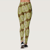MODERN abstrakt gezeichnet in Blau-Gelb-Braun Leggings (Rückseite)
