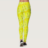 MODERN abstrakt gezeichnet in Blau-Gelb Leggings (Rückseite)