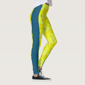 MODERN abstrakt gezeichnet in Blau-Gelb Leggings (Rechts)