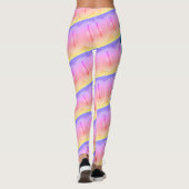 MODERN abstrakt gezeichnet in Blau-Gelb-Rosa Leggings (Rückseite)