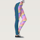 MODERN abstrakt gezeichnet in Blau-Gelb-Rosa Leggings (Rechts)