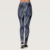 MODERN abstrakt gezeichnet in blau-grau-schwarz Leggings (Rückseite)