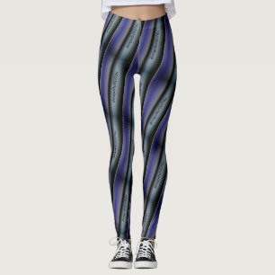 MODERN abstrakt gezeichnet in blau-grau-schwarz Leggings