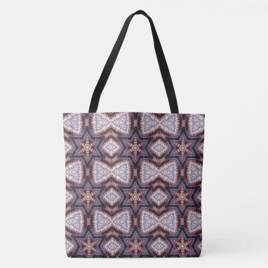MODERN abstrakt gezeichnet in blaubrauner Tote-Tas Tasche (Vorderseite)