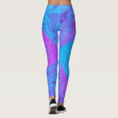 MODERN abstrakt gezeichnet in hellblau-pink Leggings (Rückseite)