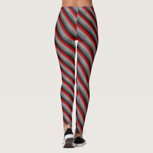 MODERN abstrakt gezeichnet in hellgrauem Schwarz Leggings (Rückseite)