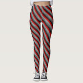 MODERN abstrakt gezeichnet in hellgrauem Schwarz Leggings (Vorderseite)
