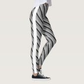 MODERN abstrakt gezeichnet in hellgrauem Schwarz Leggings (Rechts)