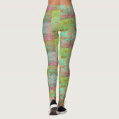MODERN abstrakt gezeichnet in hellgrün-rosa Leggings (Rückseite)