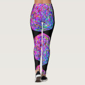 MODERN abstrakt gezeichnet in hellrosa-schwarz-bla Leggings (Rückseite)