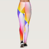 MODERN abstrakt gezeichnet in Rosa-Gelb-Blau-Rot Leggings (Rückseite)