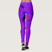 MODERN abstrakt gezeichnet in tiefrosa-lila-mosaik Leggings (Rückseite)