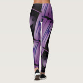 MODERN abstrakt gezeichnet schwarz-blau-lila Leggings (Rückseite)