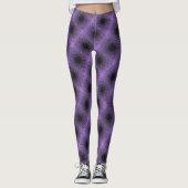 MODERN abstrakt gezeichnet Schwarz-lila-Mosaik Leggings (Vorderseite)