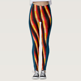 MODERN abstrakt gezeichnet, schwarz-rot-gelb Leggings