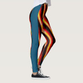 MODERN abstrakt gezeichnet, schwarz-rot-gelb Leggings (Rechts)
