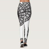 MODERN abstrakt gezeichnet schwarz-weiß- Leggings (Rückseite)
