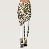 MODERN abstrakt gezeichnet Schwarzweißgold Leggings (Rückseite)