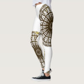 MODERN abstrakt gezeichnet Schwarzweißgold Leggings (Links)