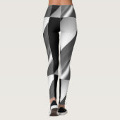 MODERN abstrakt gezeichnet Schwarzweißgrau Leggings (Rückseite)