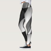 MODERN abstrakt gezeichnet Schwarzweißgrau Leggings (Links)