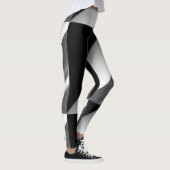 MODERN abstrakt gezeichnet Schwarzweißgrau Leggings (Rechts)