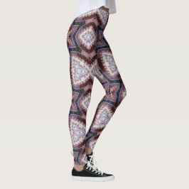 MODERN abstrakt gezeichnet tiefblau-braun Leggings