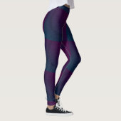 MODERN abstrakt gezeichnet tiefblau-lila-mosaik Leggings (Rechts)