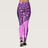 MODERN abstrakt gezeichnet, tiefblau-rosa Farbe: # Leggings (Rückseite)