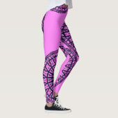MODERN abstrakt gezeichnet, tiefblau-rosa Farbe: # Leggings (Rechts)