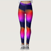 MODERN abstrakt gezeichnet tiefblau-rosa-mosaik Leggings (Vorderseite)